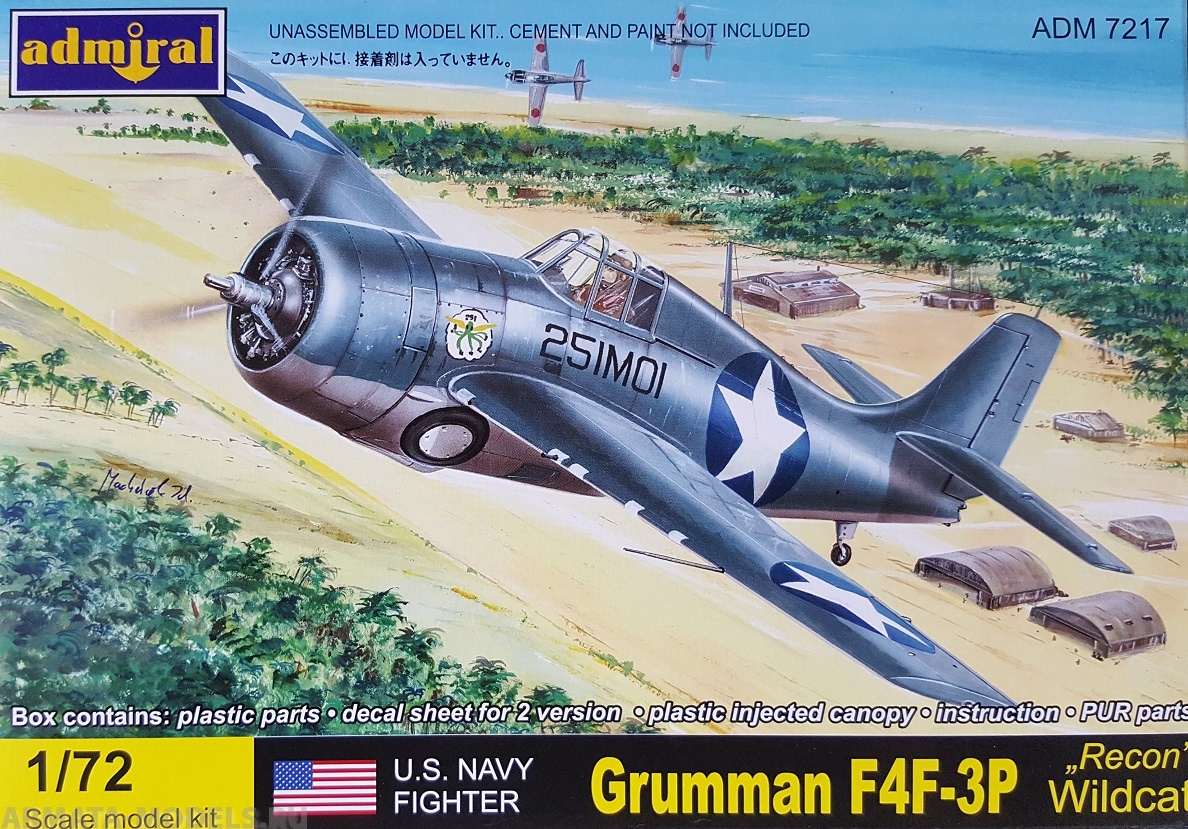 ADM7217 Самолет Grumman F4F-3P quot;Reconquot; Wildcat AZmodel Plastic kits