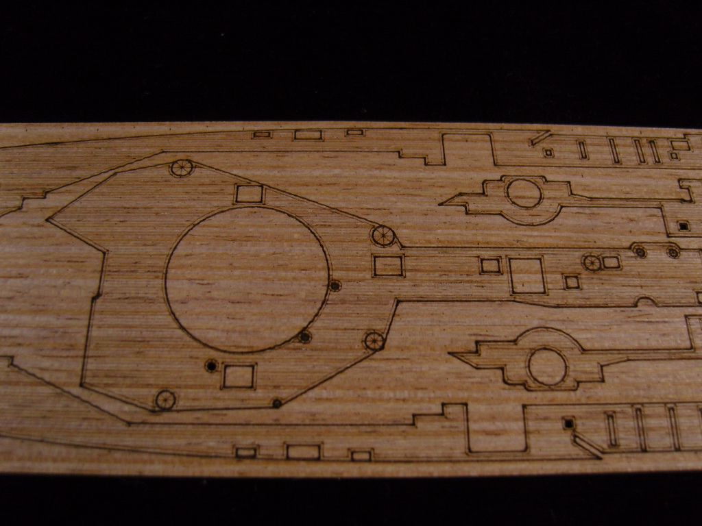 AW20048 Деревянная палуба для U.S. Battleship BB-61 IOWA 1984