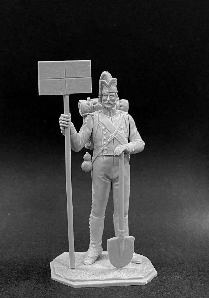 CHM-54353. Испанский батальон пионеров (версия №1), 1812 г. 54 мм. Материал - смола. Chronos Miniatures