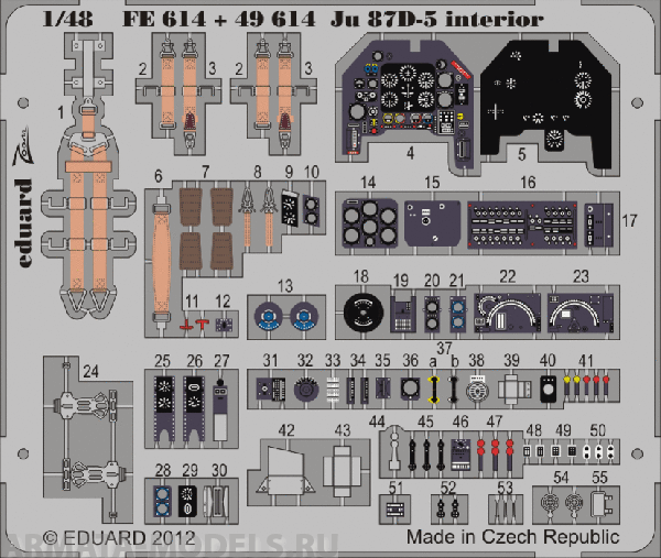 FE614ED  Ju 87D-5 interior S.A. ( for Italeri kit) 1/48