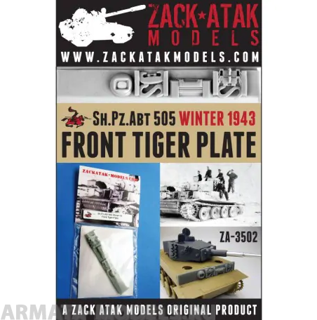 ZA-3502  Лобовая бронеплита танка Тигр, 505 батальон, зима 1943 г.