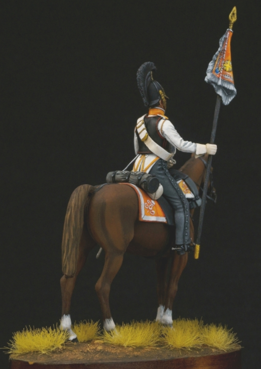 CHM-54255 Штандарт-юнкер армейских кирасирских полков, Россия 1812-14 гг. смола. Chronos Miniatures