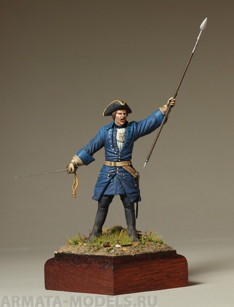 75-003SOGA Swedish infantry officer. Great Northern War 1700-1721. SOGA Miniatures