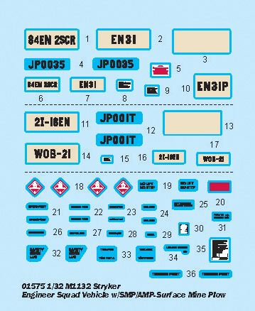 01575P Американский БТР M1132 Stryker ESV с минным тралом SMP/AMP Trumpeter