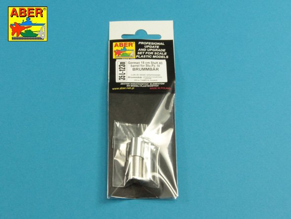 ABR-35-L-123n  Дополнения для  German 15cm StuH 43 Barrel for Stu.Pz. IV BRUMBAR middle/late для Tamiya 1/35