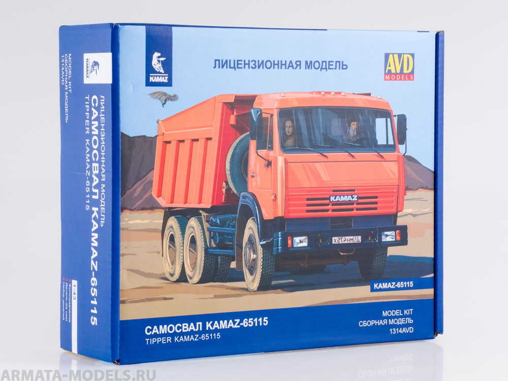 1314AVD Сборная модель Самосвал КАМАЗ-65115 AVD Models