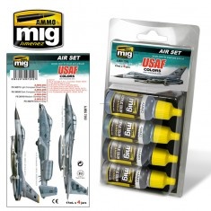 AMIG7202 Ammo Mig Набор акриловых красок USAF SET 1: GREY MODERN JETS