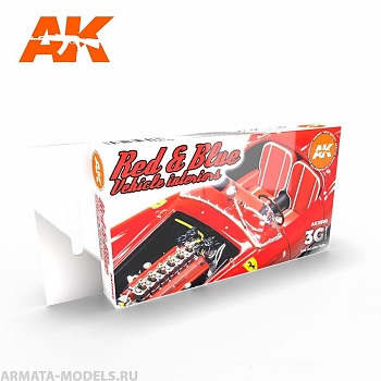 AK11685 Набор красок RED AND BLUE INTERIOR COLORS