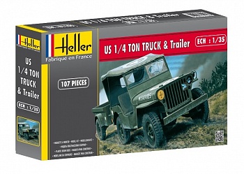 81105HL Автомобиль  Джип с прицепом (1:35)