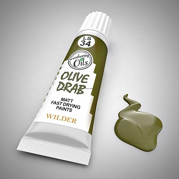 LS-34 Краски специальные быстросохнущие, на основе льняного масла. 20 мл цвет оливковый тусклый