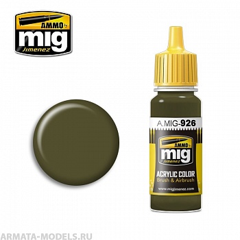 AMIG0926 Ammo Mig Акриловая краска OLIVE DRAB  BASE 17 мл
