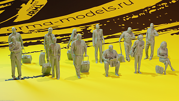 AM14443 Набор фигурок Neo «Пассажиры и пилоты» 12  шт